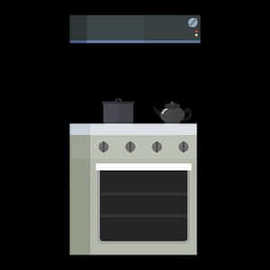 Modern Kitchen Stove Vector PNG with transparent background