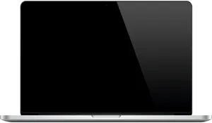 Modern Laptop Blank Screen PNG Image