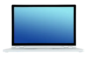 Modern Laptop Gradient Screen PNG Image