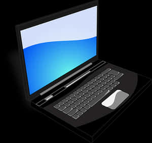 Modern Laptop Illustration PNG with transparent background