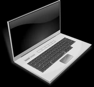 Modern Laptop Vector Illustration PNG with transparent background