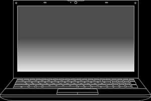 Modern Laptop Vector Illustration PNG image with transparent background