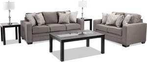 Modern Living Room Furniture Set PNG Image