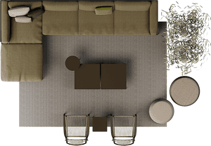 Sofa In Top View Png, Transparent Png PNG image with transparent background