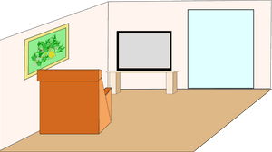 Banner Black And White Table Sala Clip Art Transprent - Living Room, HD Png Download PNG image with transparent background