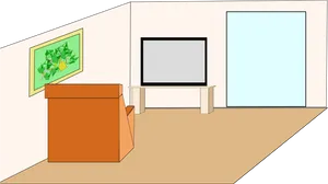 Modern Living Room Sketch PNG Image