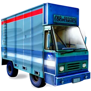 Modern Mail Service Truck Png Qxt PNG Image