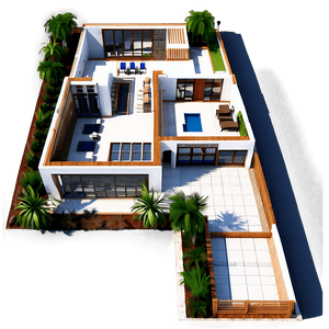 Modern Mansion Layout PNG 25 PNG image with transparent background