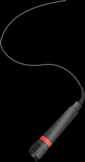 Modern Microphonewith Cable Silhouette PNG image with transparent background
