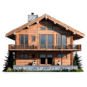 Modern Mountain Cabin PNG aau PNG