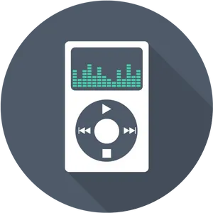 Modern Music Player Icon PNG Image