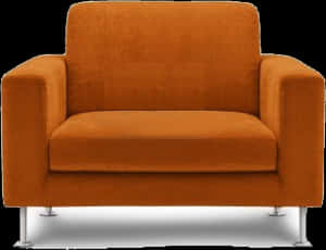 Modern Orange Loveseat Furniture PNG image with transparent background