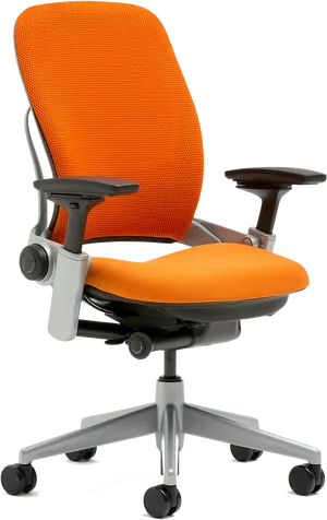 Modern Orange Office Chair.png PNG Image