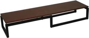 Modern Outdoor Bench Design PNG Image