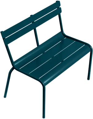 Modern Outdoor Metal Bench PNG Image