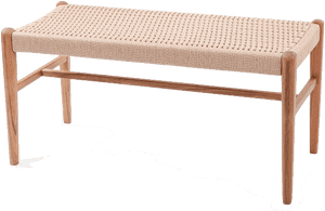 Jonas Rope Bench Teak - Outdoor Bench, HD Png Download PNG image with transparent background