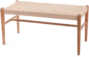 Modern Outdoor Wooden Bench PNG Image