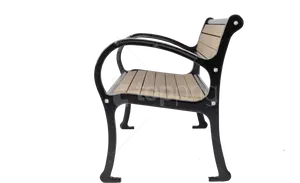 Modern Park Bench Design PNG Image