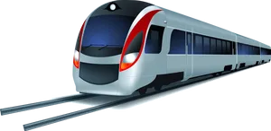 Modern Passenger Train Illustration PNG Image