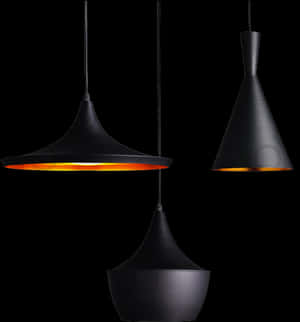 Modern Pendant Lights Collection PNG image with transparent background