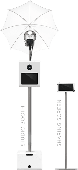 Modern Photo Booth Setup PNG image with transparent background