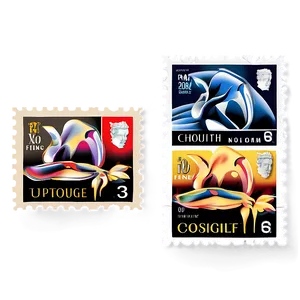 Modern Postage Stamp Design Png Tnq PNG Image