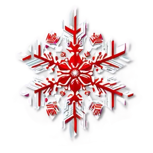 Modern Red Snowflake Png 06282024 PNG Image