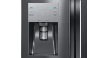 Modern Refrigerator Waterand Ice Dispenser PNG Image