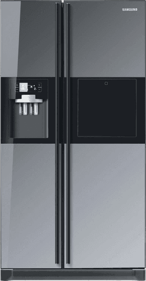 Samsung Side B Side Fridge With Water-ice Dispenser - Samsung Side By Side Mirror Fridge Price PNG image with transparent background