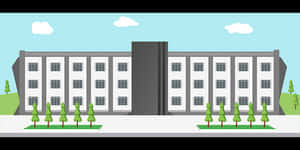 Modern School Building Vector PNG image with transparent background
