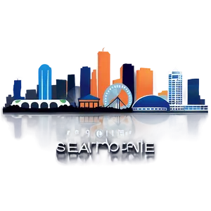 Modern Seattle Skyline Vector Png Cvr51 PNG Image