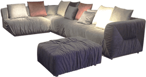Latest Design Living Room Fabric Sofa Set - Cushion, HD Png Download PNG image with transparent background