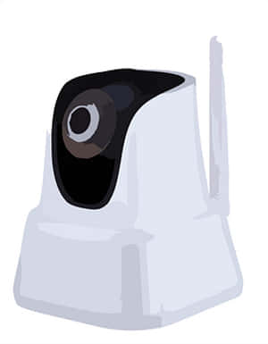 Modern Security Camera Illustration PNG with transparent background