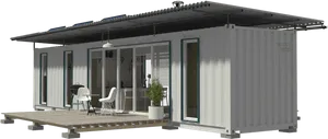 Modern Shipping Container Home PNG Image