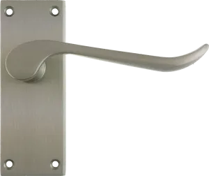 Modern Silver Door Handle PNG Image