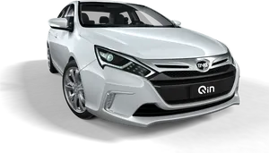 Modern Silver Sedan Front View PNG Image