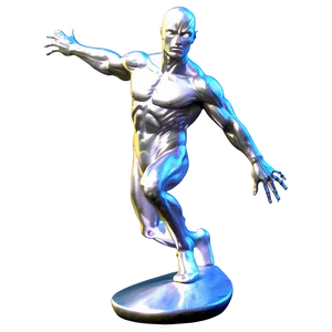 Modern Silver Surfer Artwork Png Rmo PNG Image