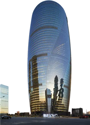 Modern Skyscraper Reflective Glass Facade PNG Image