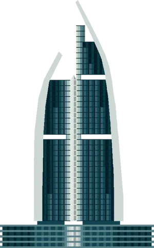 Modern Skyscraper Vector Illustration PNG Image