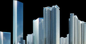 Modern_ Skyscrapers_ Against_ Night_ Sky PNG