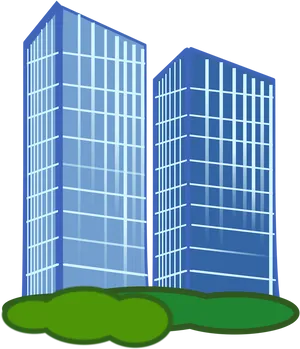Modern Skyscrapers Illustration PNG Image