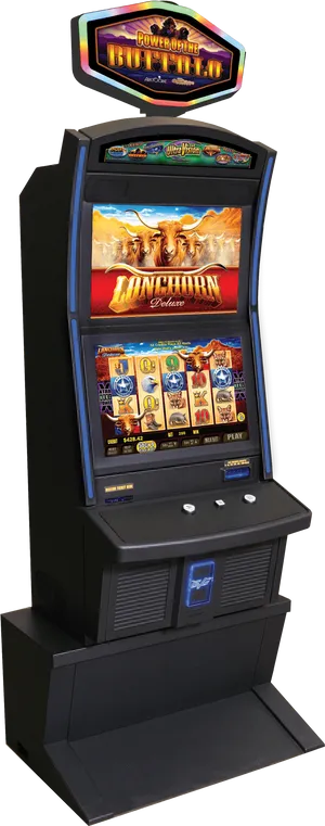 Modern Slot Machine Longhorn Deluxe PNG Image