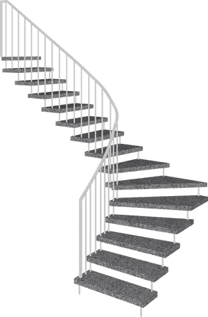 Bolted Stone Staircase - Stairs Transparent, HD Png Download PNG