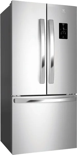 Modern Stainless Steel Fridge PNG Image