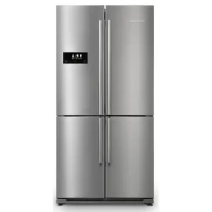 Modern Stainless Steel Fridge PNG Image