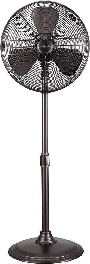 Modern Standing Fan Black Background PNG Image