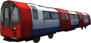 Modern Subway Train Rendering PNG Image