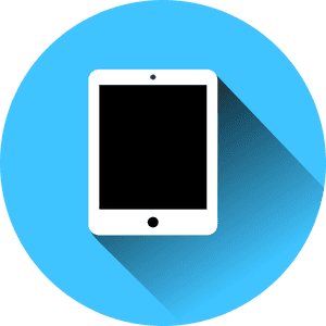 Modern Tablet Icon Flat Design PNG image with transparent background
