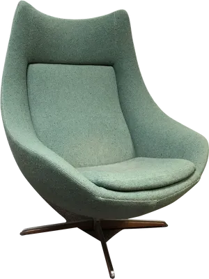 Modern Teal Lounge Chair PNG Image