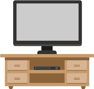 Flat Tv Vector - Tv Table Vector Png, Transparent Png PNG image with transparent background